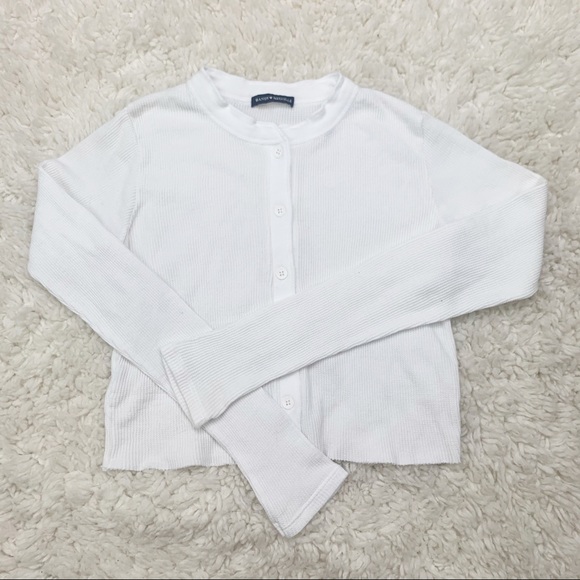 Brandy Melville Tops - Brandy Melville | White Waffle Knit Cropped Top